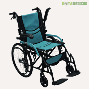 SILLA DE RUEDAS ESTÁNDAR EN ALUMINIO, APOYA BRAZOS ABATIBLES