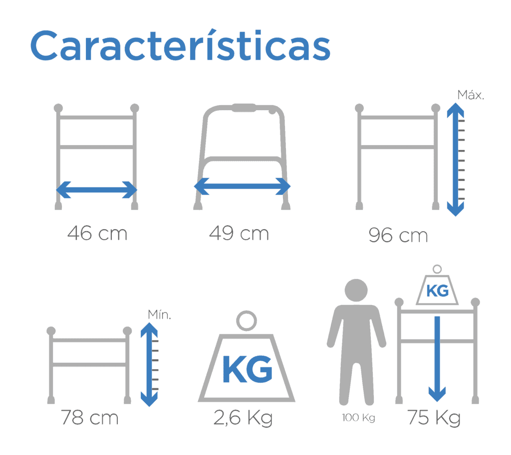 CAMINADOR CON RUEDAS DELANTERAS - Dotamedicos