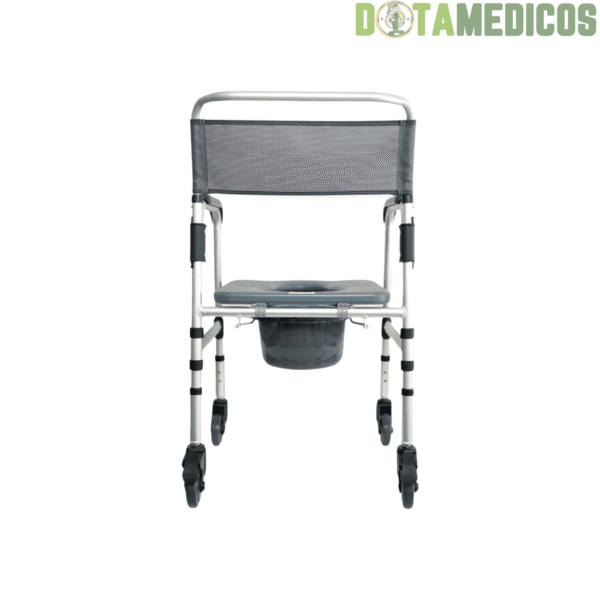 Silla Sanitaria y Ducha en Aluminio con Respaldar