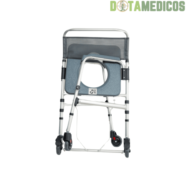 Silla Sanitaria y Ducha en Aluminio con Respaldar
