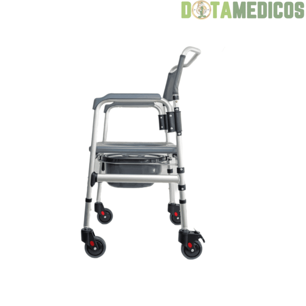 Silla Sanitaria y Ducha en Aluminio con Respaldar