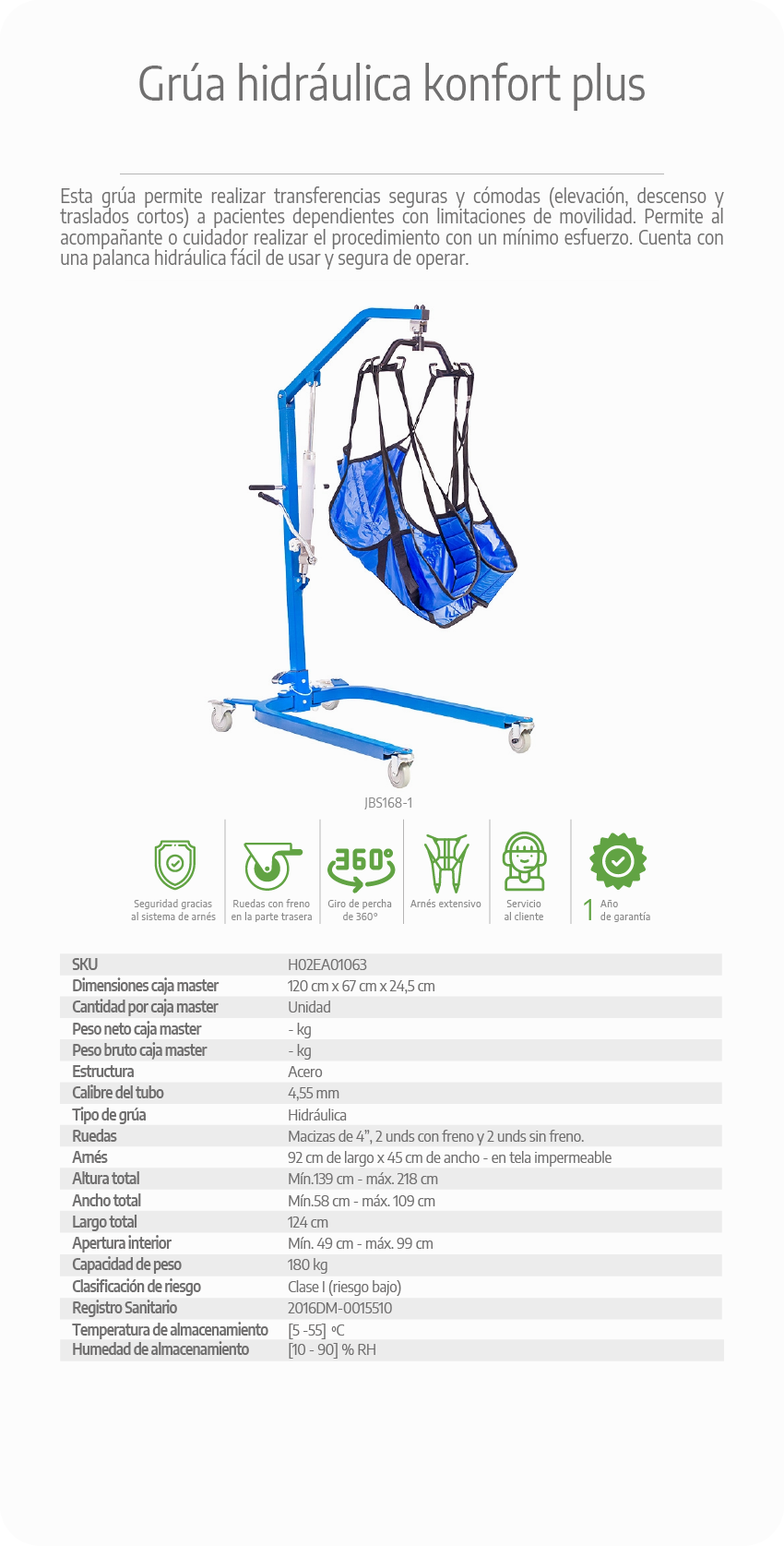Descripción grua hidraulica konfort plus KP3-67034