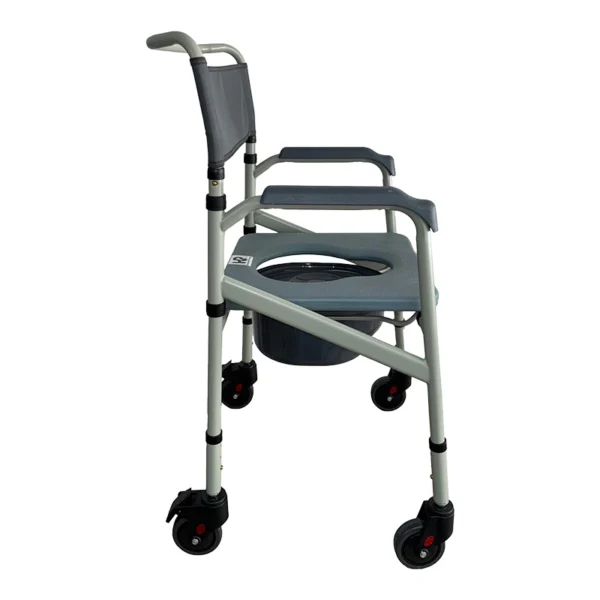 Cómodo sanitario plegable con ruedas acero pintado KB225CR-AP1 - Image 3