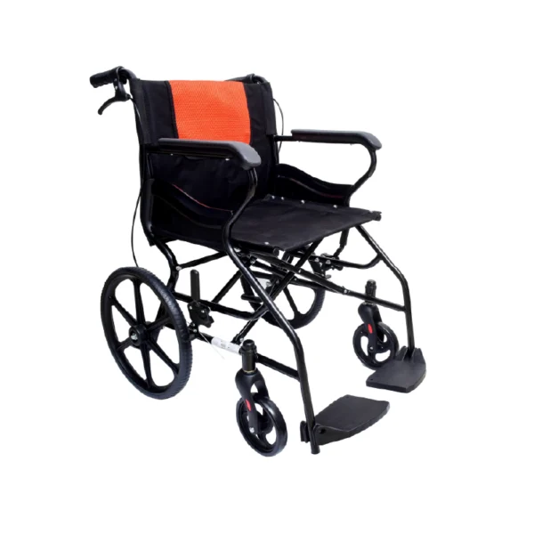 Silla de ruedas de transporte básica en acero Konfort Plus