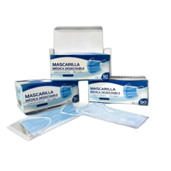 Tapabocas desechables Azules