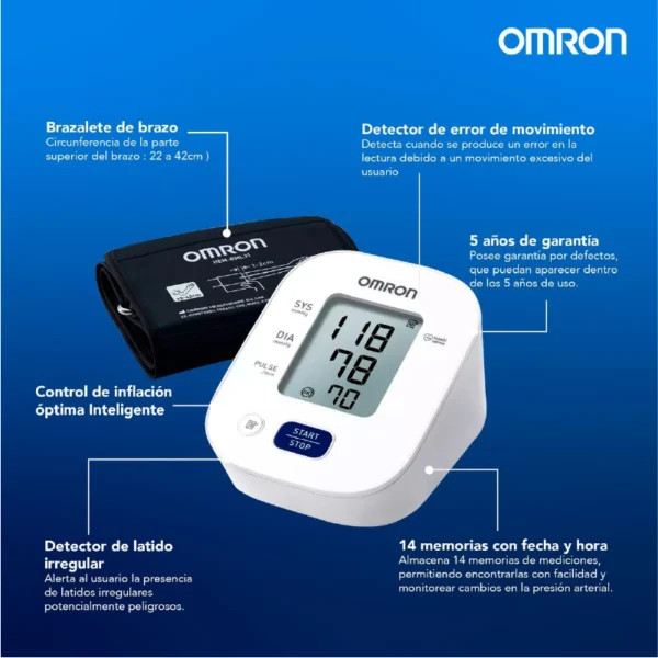 Tensiómetro Digital de brazo Omron Hem-7142 caracteristicas 2