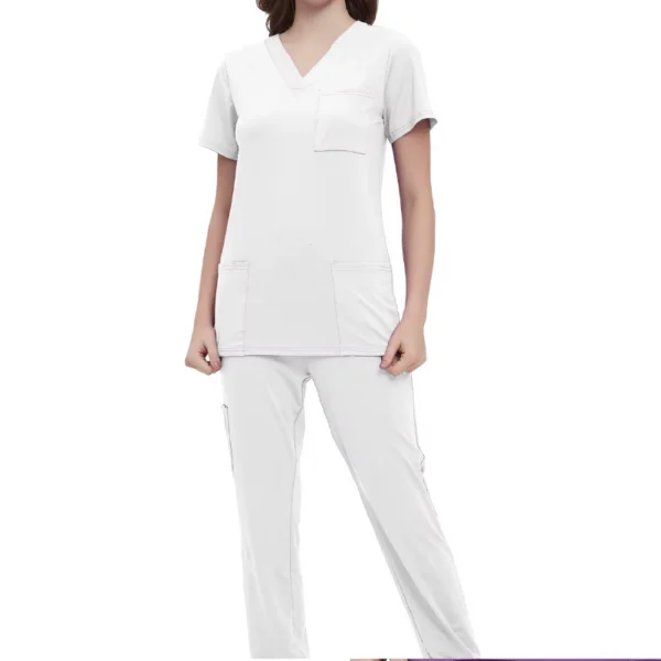 Uniforme Cuello V Blanco